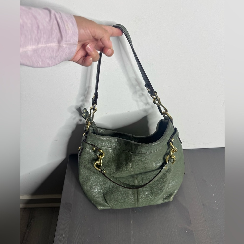 Coach Leather Brooke Hobo F17165 green - Picture 3 of 11
